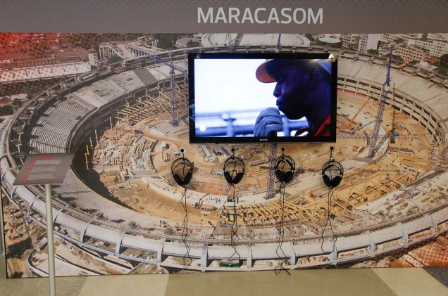 Entre os espaços interativos, está o Maracasom, que reproduz sons da construção do estádio e das torcidas