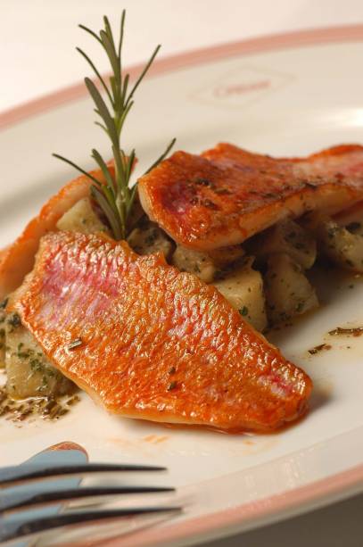 Trilha (prato de peixe com alcachofra) do restaurante Cipriani, no Rio de Janeiro