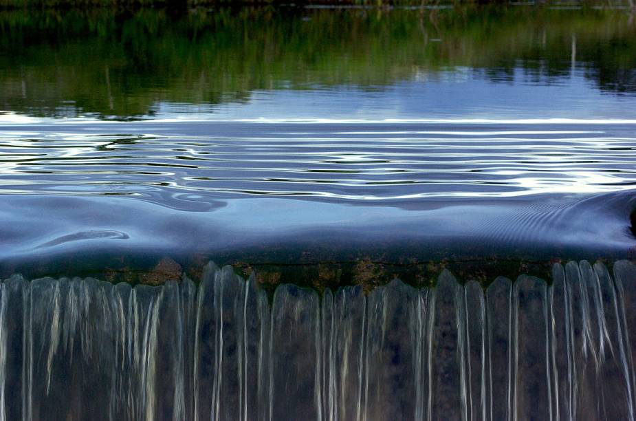 Detalhe da cachoeira artificial no Parque Nacional de Ubajara, no Ceará