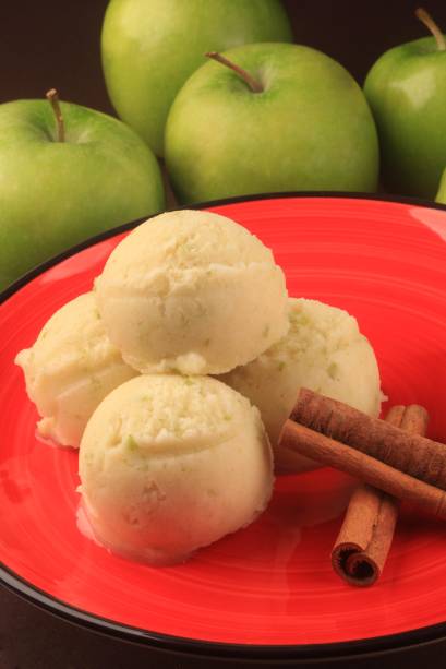 Sorvete de maçã verde com canela da sorveteria Vero, no Rio de Janeiro