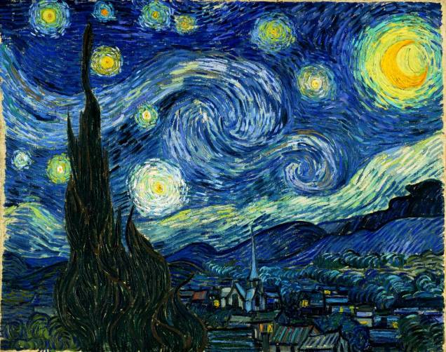 Noite Estrelada (detalhe), de Vincent van Gogh, é um dos grandes destaque do acervo do MoMA