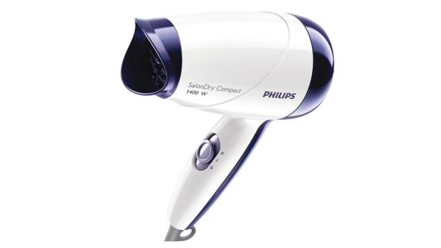 <strong>Philips Salon Dry Compact</strong> Bivolt, o secador compacto de 409 gramas da Philips tem duas velocidades e duas temperaturas, com 1.400 W de potência. Preço sugerido: R$ 69. <strong>Philips Salon Dry Compact</strong> Bivolt, o secador compacto de 409 gramas da Philips tem duas velocidades e duas temperaturas, com 1.400 W de potência. Preço sugerido: R$ 69.