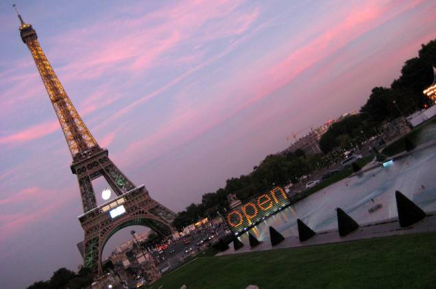 Torre Eiffel, vista a partir das fontes do Palais Chaillot