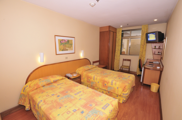 Apartamento Standard do hotel Windsor Guanabara, no Centro do Rio de Janeiro