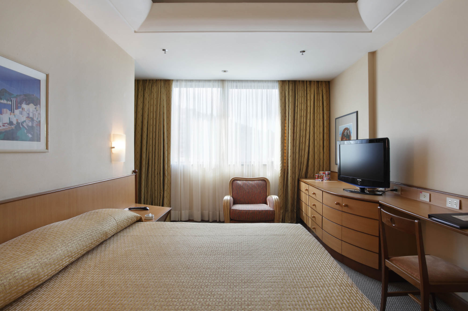 Quarto da Suíte Júnior do hotel Windsor Plaza, em Copacabana, Rio de Janeiro