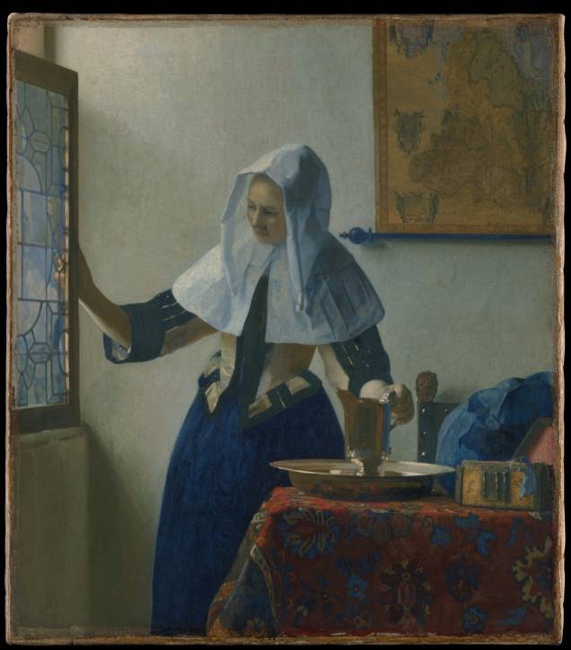 Young Woman with a Water Pitcher, Jan Vermeer, exposta no Metropolitan