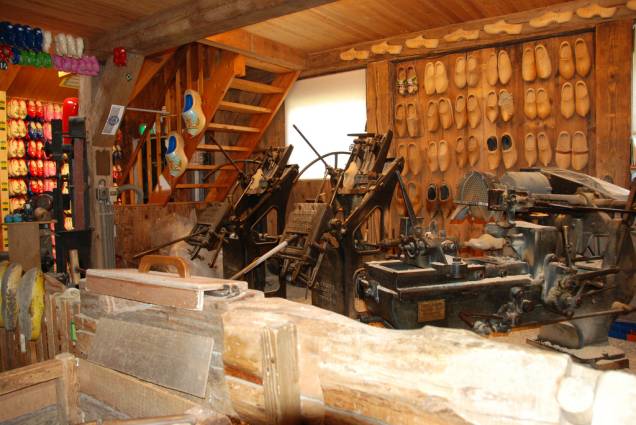 Fábrica de tamanco de madeira em Zaanse Schans