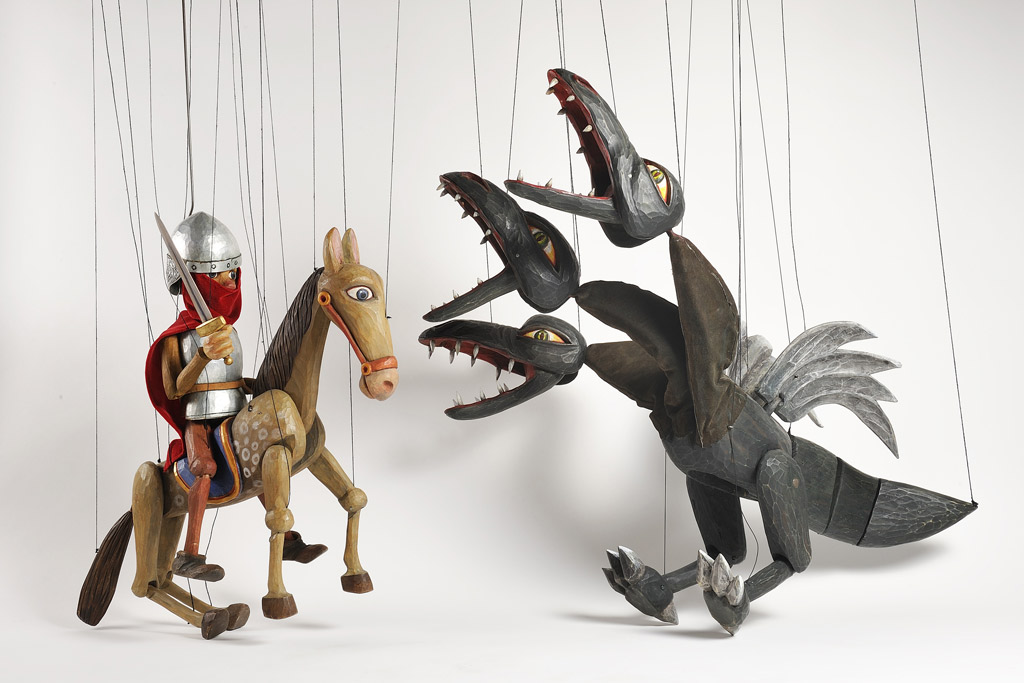 Marionetes tchecas de exposição em São Paulo