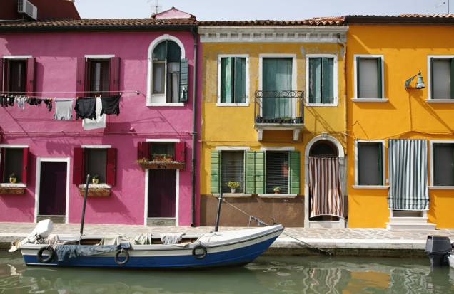 Casas na Ilha de Burano, Veneza