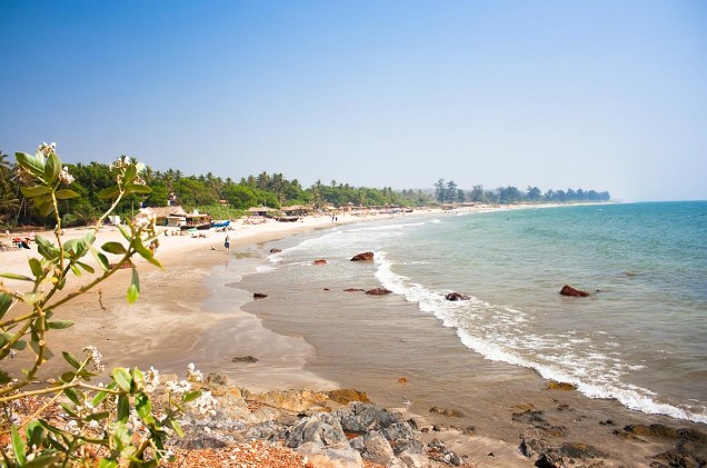Praia Anjuna, em Goa, Índia