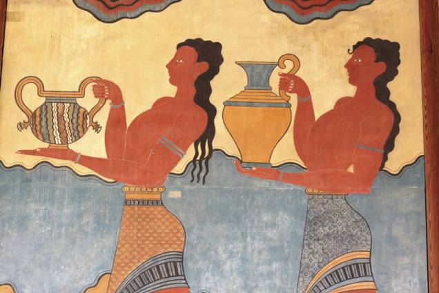Pinturas no Palácio de Cnossos, em Creta
