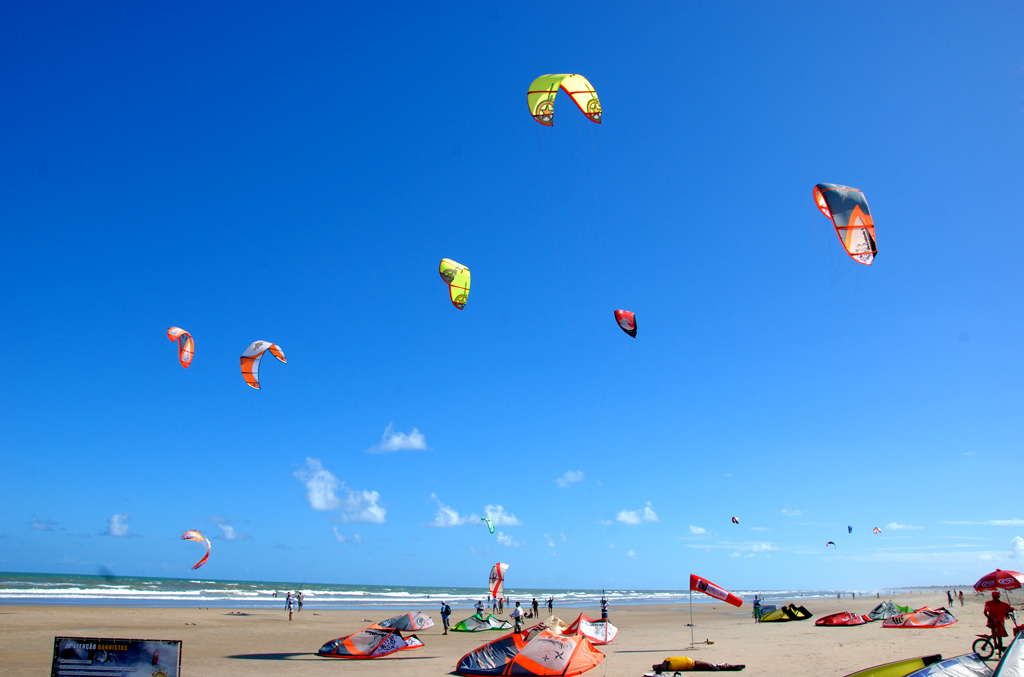 Kitesurf na Praia de Atalaia, Aracaju, Sergipe