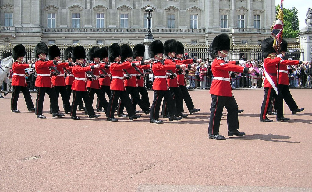 Troca da Guarda real em Londres, Inglaterra