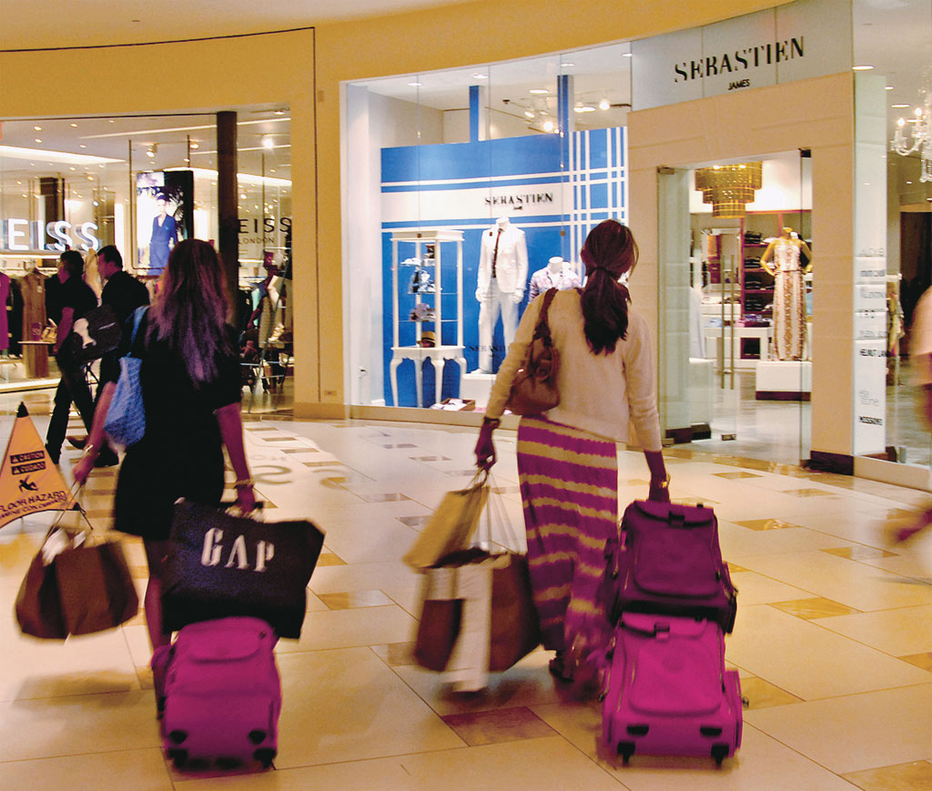 Saguão do Aventura Mall, em Miami Saguão do Aventura Mall, em Miami