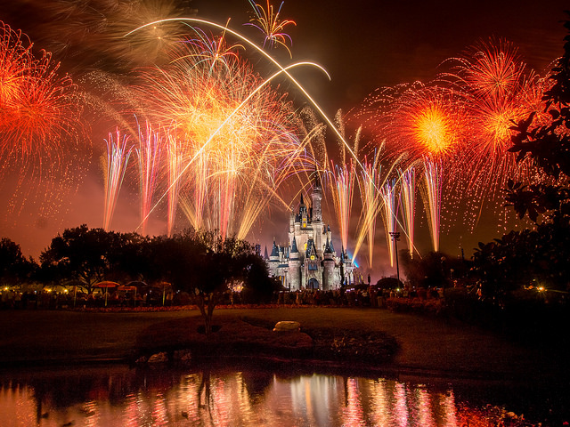 Fogos Wishes no Magic Kingdom, na Disney