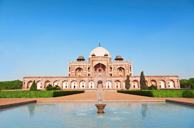 A Tumba de Humayun, em Délhi, que serviu de inspiração para o Taj Mahal
