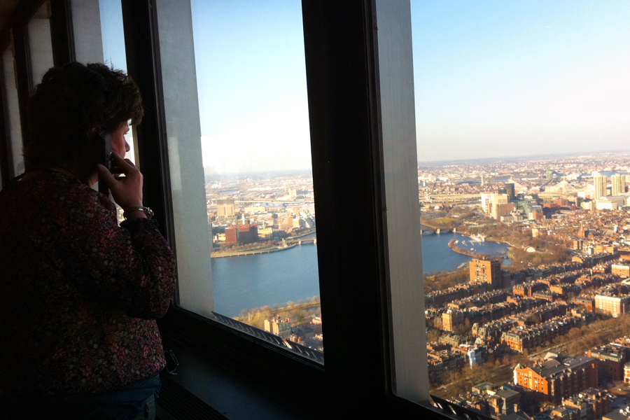 <a href="http://viajeaqui.abril.com.br/estabelecimentos/estados-unidos-boston-atracao-skywalk-observatory" rel="Skywalk Observatory" target="_blank">Skywalk Observatory</a>, no 50º andar da Prudential Tower. O edifício oferece uma bela visão panorâmica da cidade de Boston, com todos os seus prédios