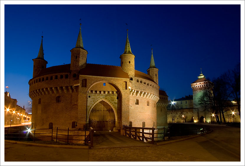O bastião era um pequena fortificação junto à uma das portas da muralha de Cracóvia. Com fosso e torres, era um dos melhores aparelhos na defesa da cidade
