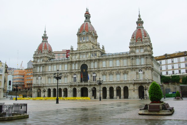 Palacio Municipial na Plaza Maria Pita