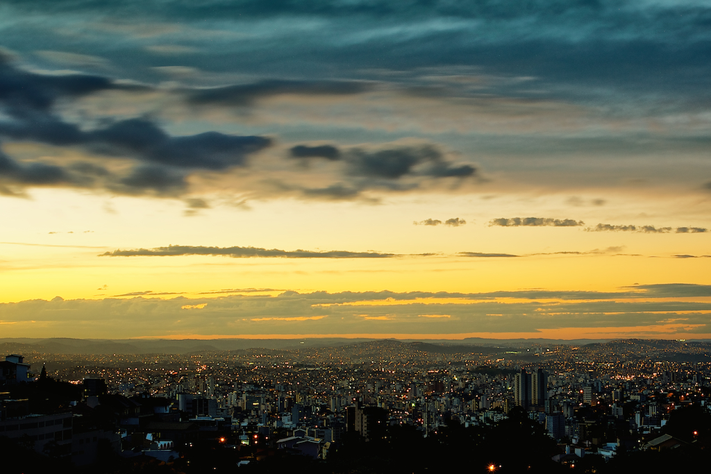 Vista da praça do Papa, em Belo Horizonte, Minas Gerais