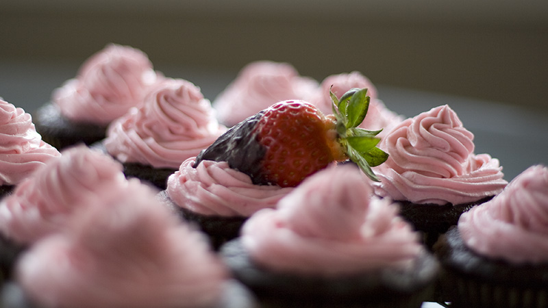 Cupcakes de morango