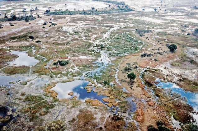 Delta do Okavango em época de seca
