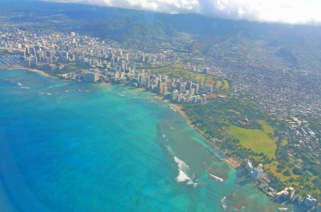 Vista panorâmica de <a href="http://viajeaqui.abril.com.br/cidades/estados-unidos-honolulu" rel="Honolulu" target="_blank">Honolulu</a>, no Havaí