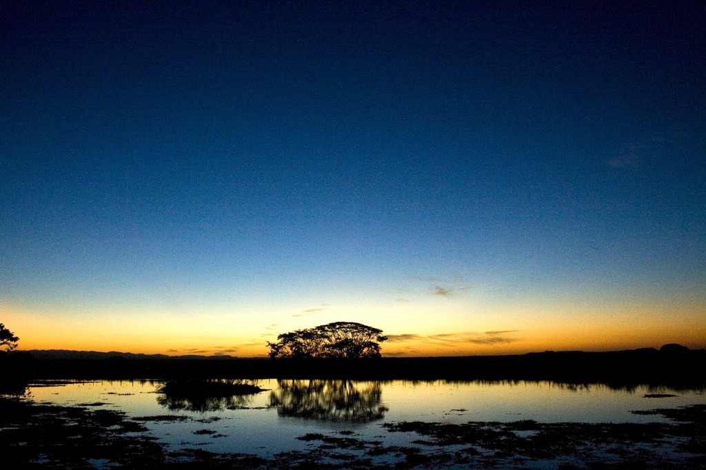 Pôr do sol no Pantanal