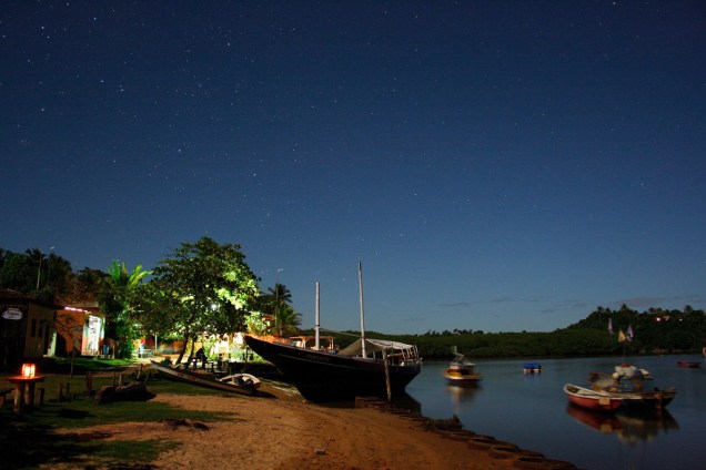 A ausência de iluminação pública em Caraíva é uma maneira de preservar a tranquilidade do local