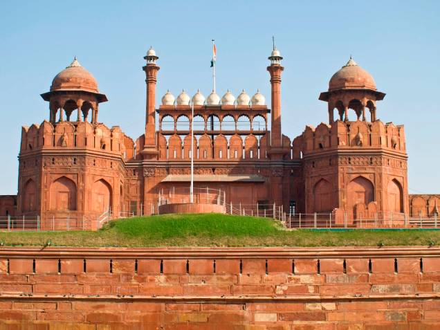 O Forte Red, em Nova Délhi, foi construído no século 17 pelo imperador mogol Shah Jahan e é um dos mais significativos símbolos da capital indiana