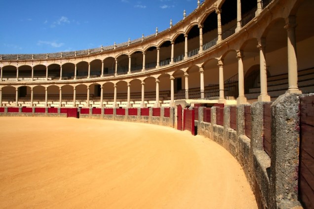 Arena de Touros de Ronda, na Andaluzia, o local onde muitos acreditam que as modernas touradas tomaram sua forma atual