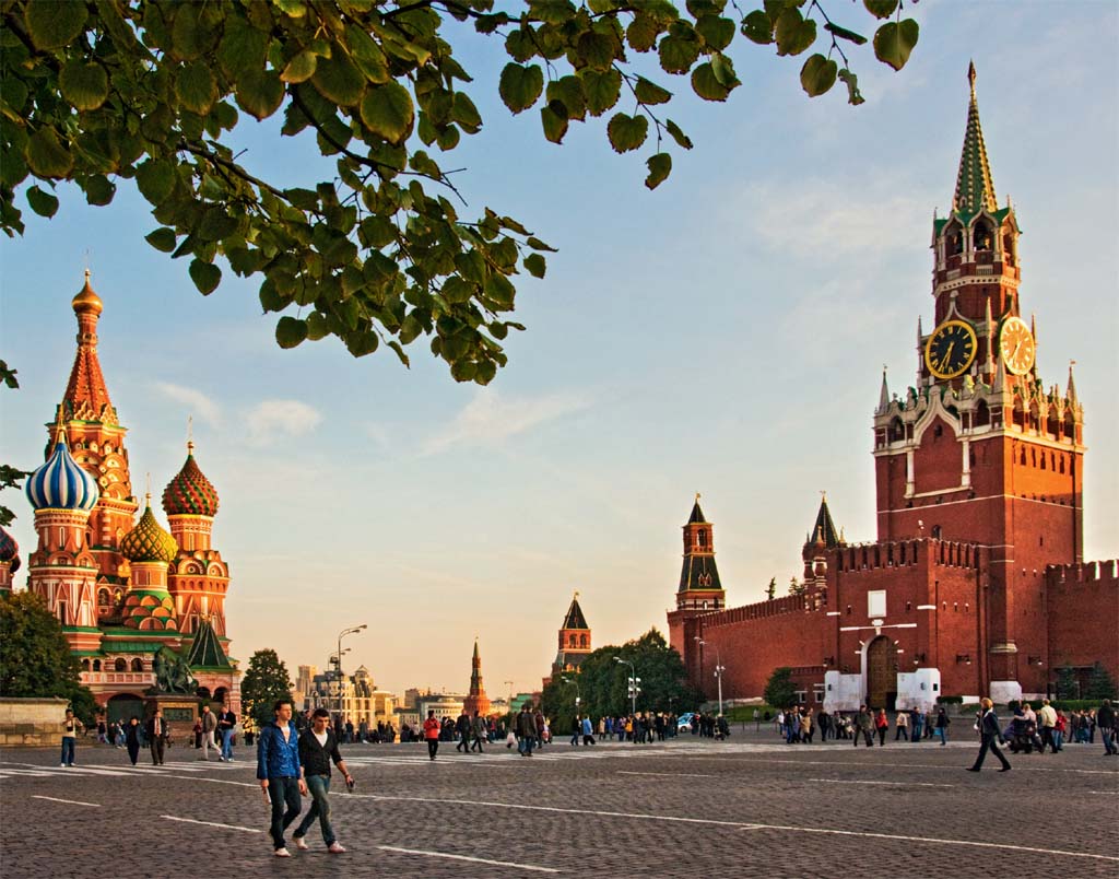A praça vermelha, em Moscou, Rússia