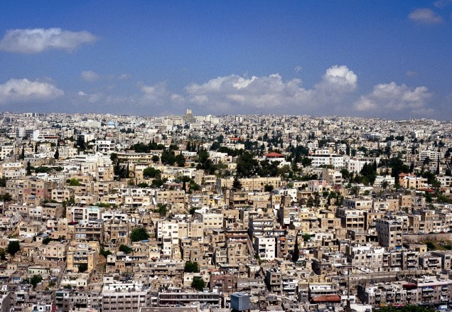 Aspecto geral de Amã, capital da Jordânia