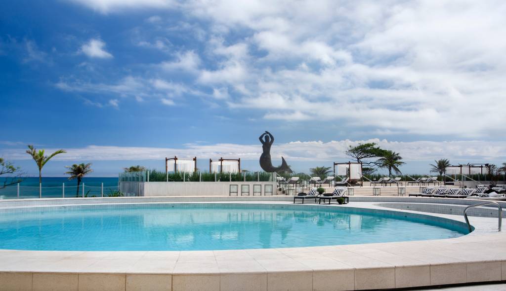 Área da piscina no Hotel Nacional, no Rio de Janeiro (RJ) Área da piscina no Hotel Nacional, no Rio de Janeiro (RJ)
