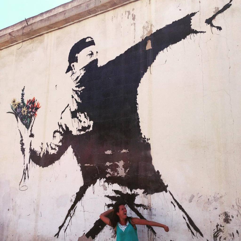 Banksy e eu no West Bank