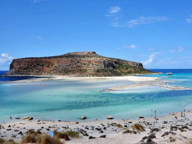 Praia de Balos, na península Gramvoussa, em Creta