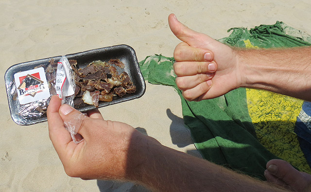 Biltong on the beach: é feio, mas é gostoso