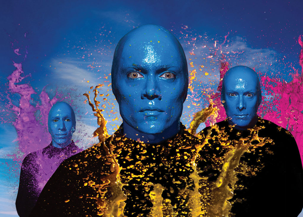 O Blue Man Group se apresenta em Orlando, no Universal Resort