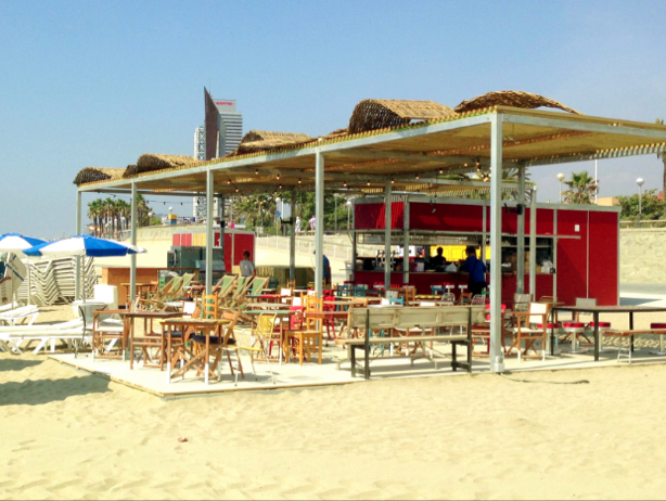 La Guingueta na praia de Bogatell
