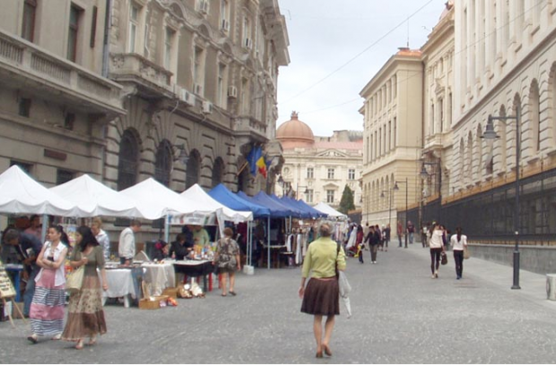 O centro histórico de Bucareste