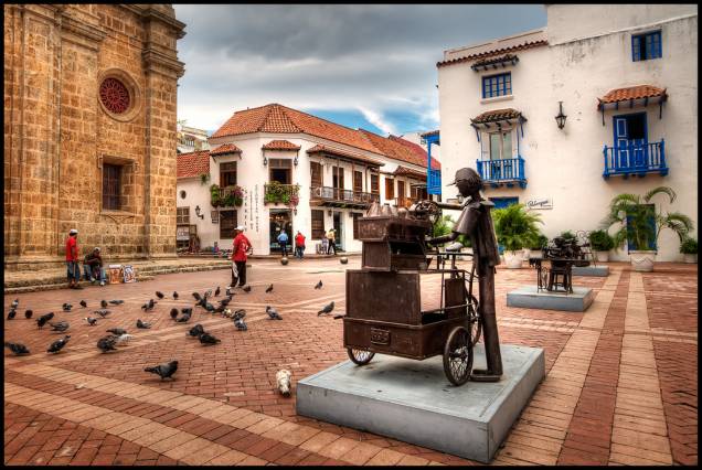 O Centro Histórico de Cartagena está repleto de construções históricas bem preservadas, que valem o clique do visitante