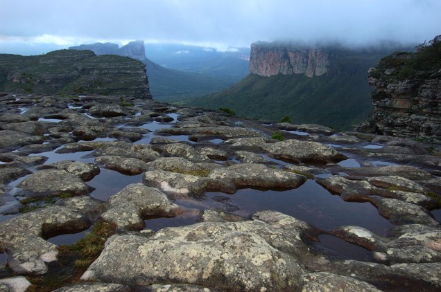 Vista do Morro do Pai Inácio, programa obrigatório da Chapada, onde é possível ver as principais formações do parque