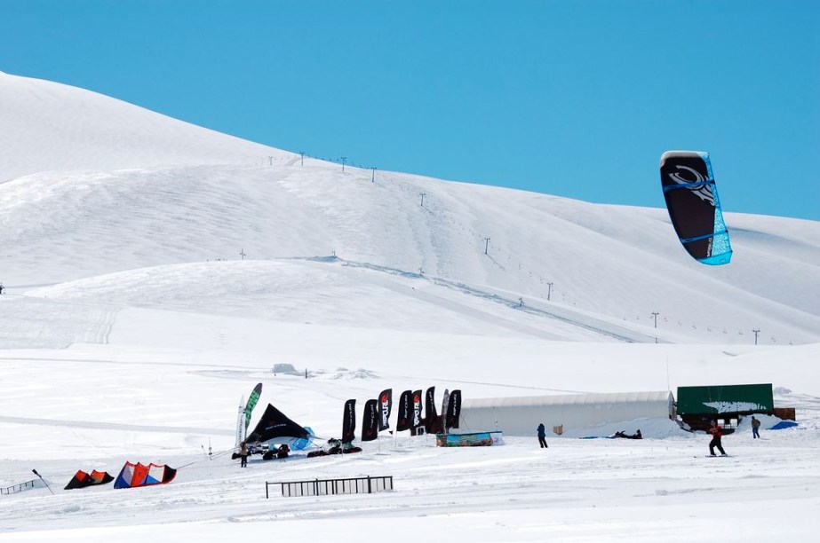 Kite-ski em Corralco