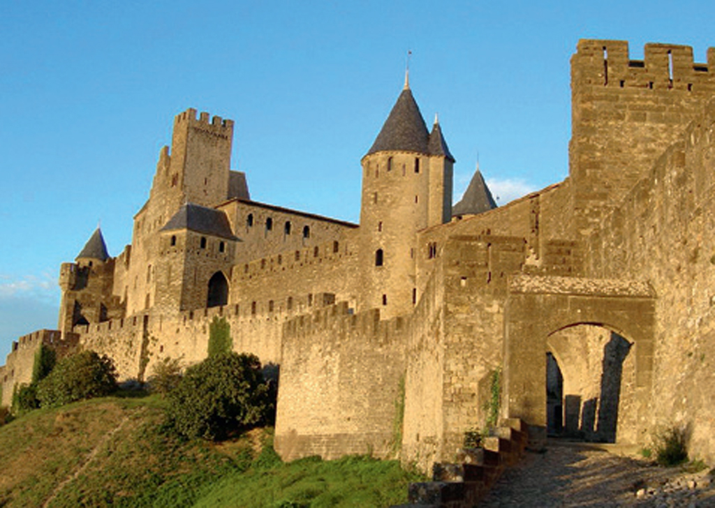 O Château Comtal, em Carcassonne, na França
