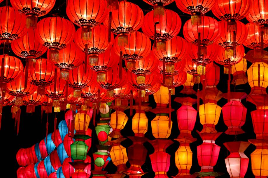 Lanternas decorativas em Chiang Mai Lanternas decorativas em Chiang Mai