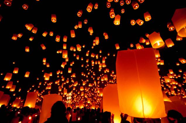 Festival das lanternas de Chiang Mai Festival das lanternas de Chiang Mai