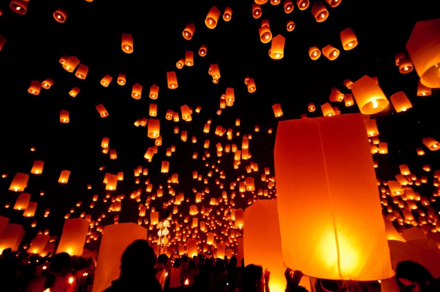 Festival das lanternas de Chiang Mai