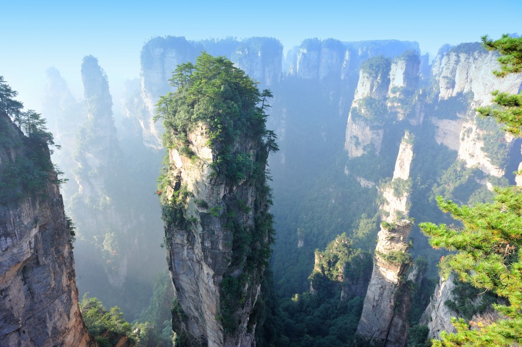 O Parque Zhangjiajie é considerado um dos Patrimônios da Humanidade pela Unesco (foto: iStock/lzf)