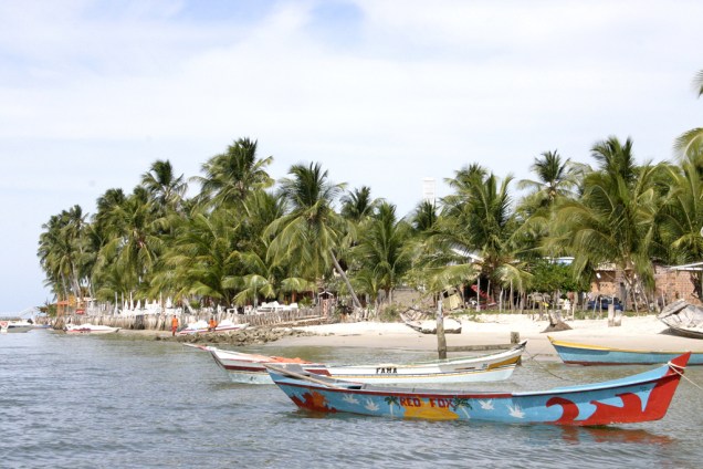 A Praia de Mangue Seco tem algumas barracas rústicas e sem som, o que garante o sossego