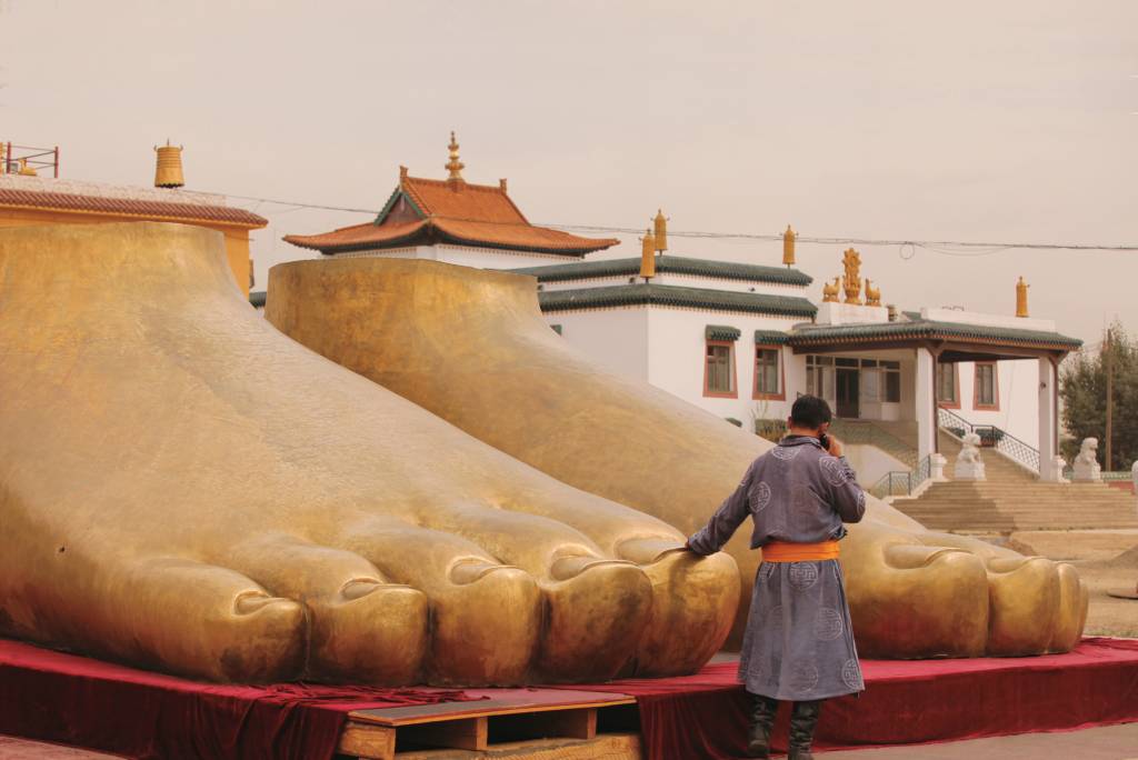 Gandan Khiid, casa do líder espiritual Khamba Lamba, em Ulan Bator, na Mongólia Gandan Khiid, casa do líder espiritual Khamba Lamba, em Ulan Bator, na Mongólia